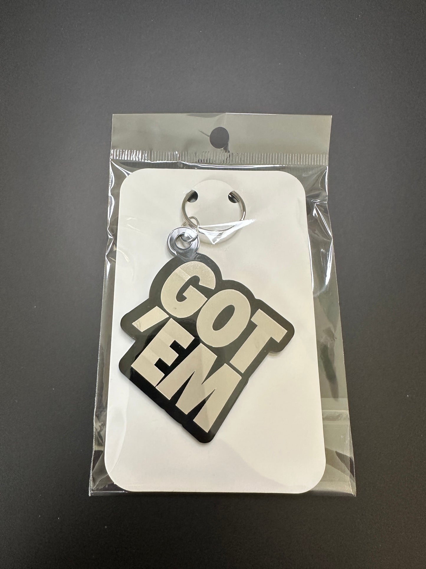 Nike “Got ‘Em” Glossy Black Acrylic Keychain | For the Ones Who Catch the Heat
